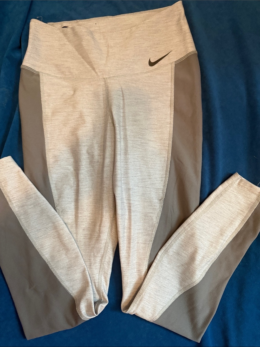 Nike dry fit size small light  Gray and Charcoal Panel Hi-Rise Leggings